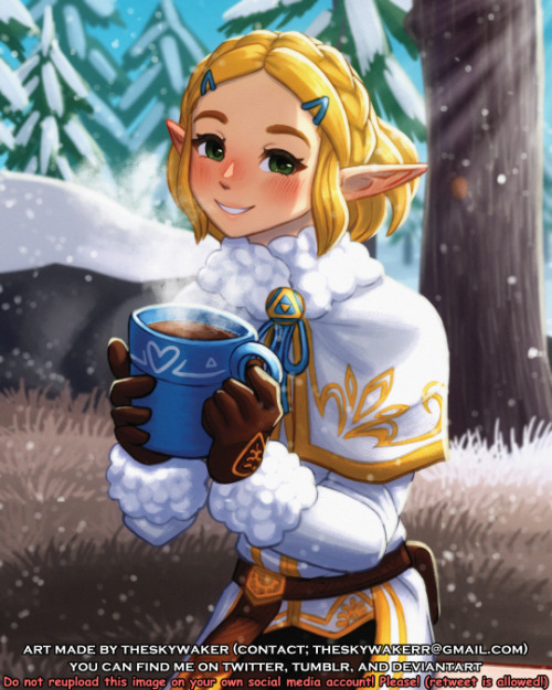 theskywaker:  winter solstice with zelda 💙 