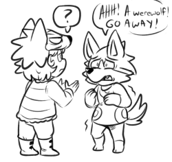 wolfgang is scared of werewolves and i thought that was cute