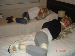 xylentum:  Bound and gagged in their hotel room!