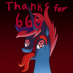 THANK YOU FOR 666 FOLLOWERS! ITS SURPRISING THAT I’VE GOTTEN