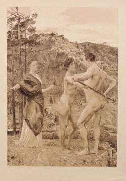 Otto Greiner, Herakles am Scheidewege. 1893.