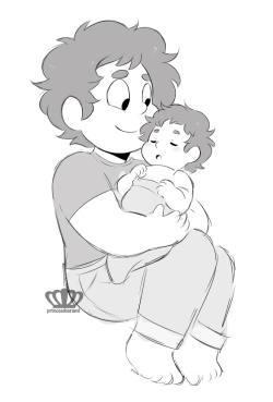 bw sketch commission for raptarion !the recent baby Steven meme