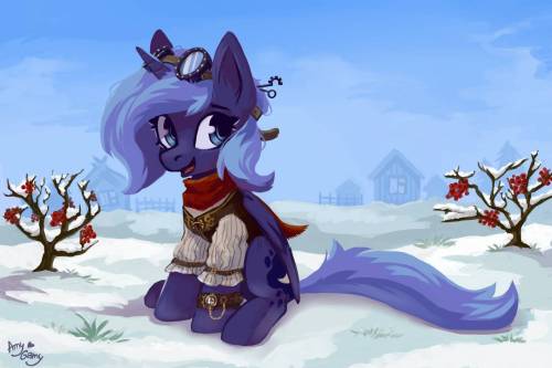texasuberalles:Steampunk Luna in the winter by Amy-Gamy 