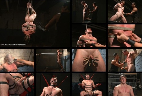Bi Gymnast Takes the 30MT Challenge! The Pit - Hot bi stud Scott Harbor is pretty brand new to BDSM, but this pain slut is eager to dive into 30 Minutes of Torment and push his limits to the max. He starts his first challenge in the pit where he’s