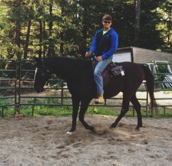 anxietyhorse:  My freaking tall husband makes 16 hand Scottie