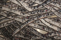 ryanpanos:  Digital Collages of People Climbing Stairs by Jiyen