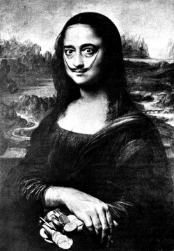 Philippe Halsman - Salvador Dali, autoportrait en Mona Lisa,
