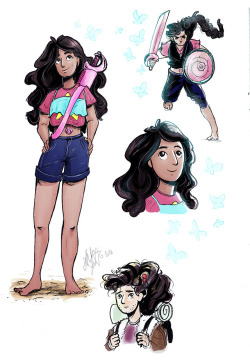 frost-cat:  some Stevonnie sketches!