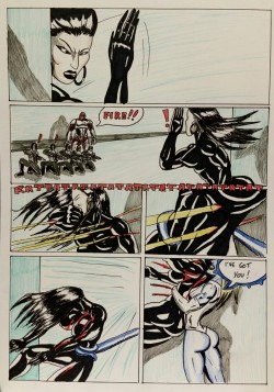 Kate Five vs Symbiote comic Page 114  New inking style makes