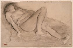 dappledwithshadow:  Sleeping Nude, Edgar Degas, s.d.