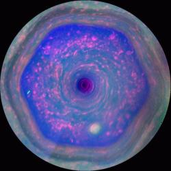 photos-of-space:  Saturn’s North Pole [1024 x 1024]