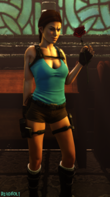 Lara Croft. Have a rose.Note: This is a recreation of what I