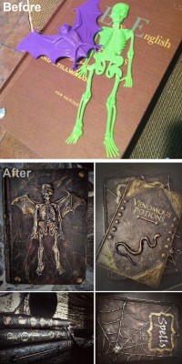 halloweencrafts:  DIY  Potion and Spell Book Tutorial from Better