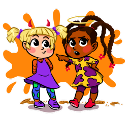 xubsdraws:  But what could be bad about a girl named Angie? 🍪🙇🏼‍♀️🙇🏾‍♀️🚼