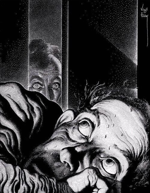 phantastische-illustrationen:  Fear (Virgil Finlay)