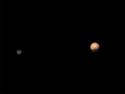 thesciencewhiz:  First ever clear image of Pluto and Charon 