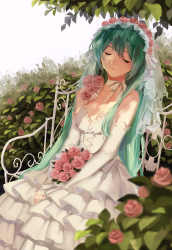 monochrome-miku:  “午後” by   Acid  *Permission was given