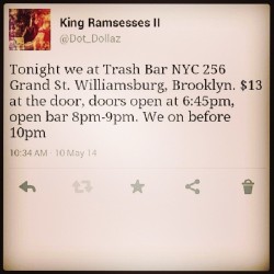 #trashbarnyc #wetrippytonight #WeMovingYallSnoozing #wegottadothisagain