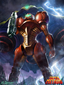 xombiedirge:  Super Metroid: Samus Aran by Steven Donegani /