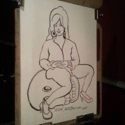 Drawing @ Dr.  Sketchys Boston.  Thanks for modelling, Allix.