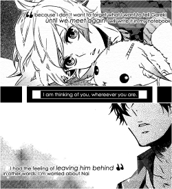 suwamoto:  Gareki x Nai Appreciation post! Quotes from Chapter