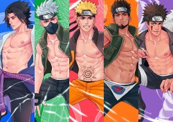 maorenc:  Naruto male characters for my Patreon February rewards.Support