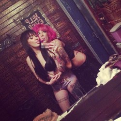 vorpalsuicide:  Getting ready for the last show of The @suicidegirls