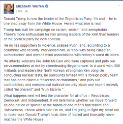 profeminist:  As seen on Senator Elizabeth Warren’s Facebook