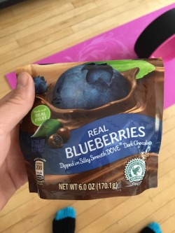 Eating most of the bag = Healthy breakfast. Because blueberries.