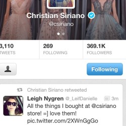Christian retweeted me! I’m dying! #fashion #retweet #dying