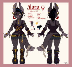 Ref sheet for @mannwich of his new OC Alara :DShe gon’ fuck