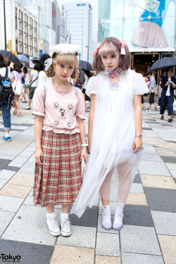 tokyo-fashion:  Kinako (18) and Miho (19) on the street in Harajuku