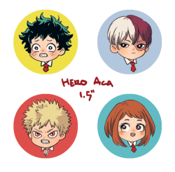 birries:  Boku no Hero Academy buttons for AX (C74)
