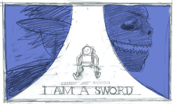 gingerlandcomics:  sketches to finals for I Am A Sword’s titlecard,
