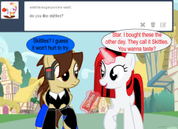 ask-star-singer:  An ask by askthesugarponies featuring askskypethepony.They