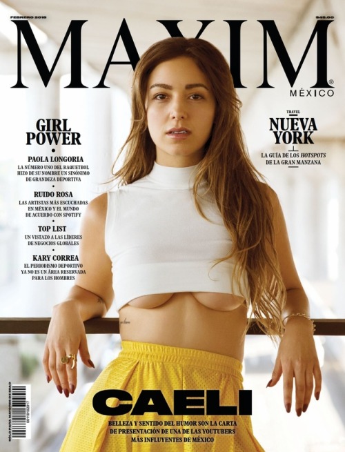 Caeli - Maxim Mexico 2018 Febrero (28 Fotos HQ)Caeli semi desnuda en la revista Maxim Mexico 2018 Febrero. Belleza y sentido del humor son la carta de presentacion de una de las YouTubers mas influyente de Mexico con 13,333,241 suscriptores al dia de