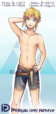 mothyx:  Sexy NSFW sketches of Link are avialable for my june