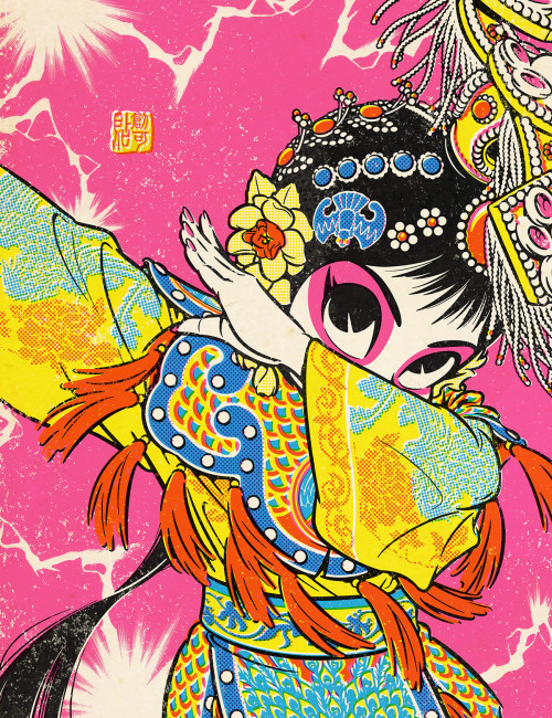 polkadotmotmot: Akira Yonekawa - Beijing Opera Dab, 2019