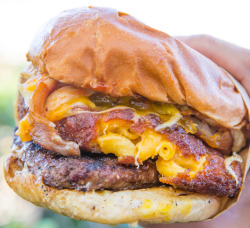 fatfoodporn:  yummyinmytumbly:  Hangover Burger  See more beautiful