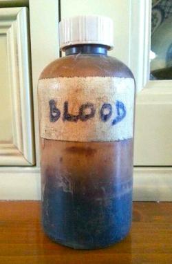 the-overlook-hotel:  A bottle of fake blood used during the filming