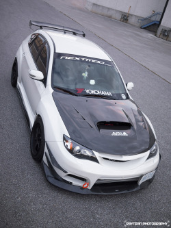 raytranphoto:  RIP STI This car caught on fire on the track yesterday..