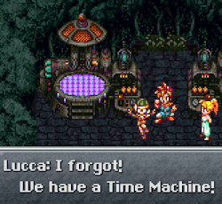 vgjunk:  Good going, Lucca.Chrono Trigger, SNES. 