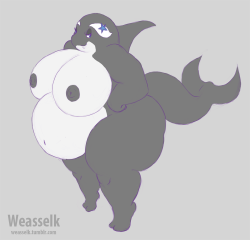 weasselk:Bertha commissioned by http://jensfetishfiles.tumblr.com/