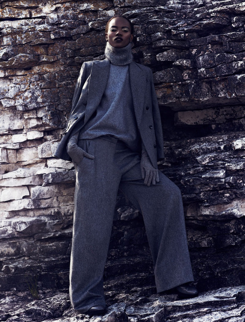 lamusenoire:   Grey Zone:The Lovely Herieth Paul for the September 2013 edition of Fashion Magazine Photos:Chris Nicholls.  Stylist: Zeina Esmail Makeup/Hair: Tony Masciangelo  