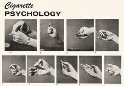 vintageeveryday:Back in the ’50s there was “cigarette psychology”…