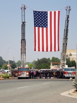 overcalfinated:  Funeral processions for Jeremy Stoke, a firefighter