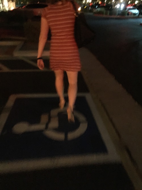 Some pictures from my husbandâ€™s phone.Â  Me leaving to meet my new friend.Â  My last words to him were â€œIâ€™ll text you when and where to pick me up either later tonightÂ or in the morningâ€.Â  Wore one of my new pair of wedges and his (and my)Â favo