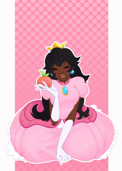 specsart:heres a peach!! i love her so much chocolate peach~