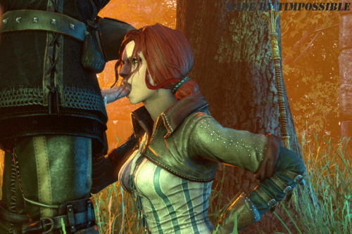 Triss Blowjob (click for full view) (Direct to gif) Lady Triss enjoys a “Lollipop” in the Forest. (Not that good of a Loop, but okay) Enjoy.