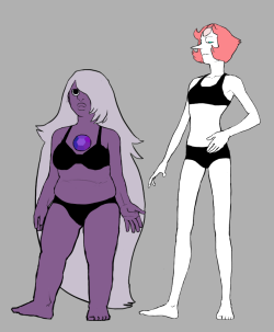 amaet:  aaand here we have some of amethyst’s outfits grouped